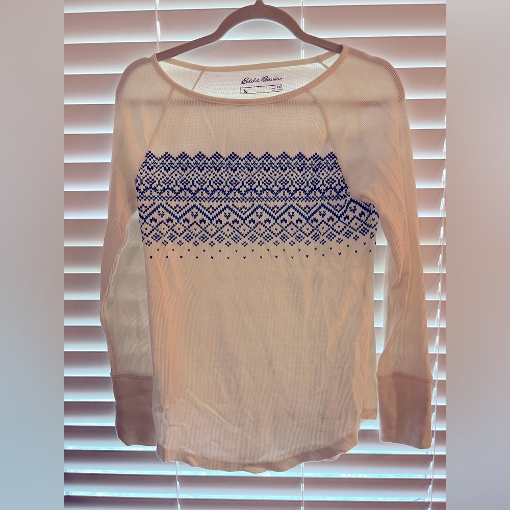 Eddie Bauer Henley Waffle Long Sleeve